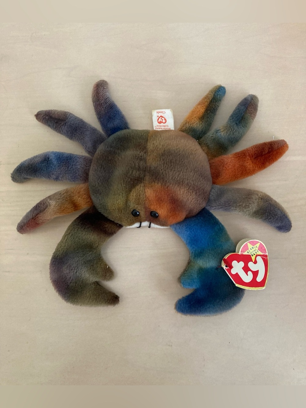 Ty Beanie Baby CLAUDE the Crab toy NWT